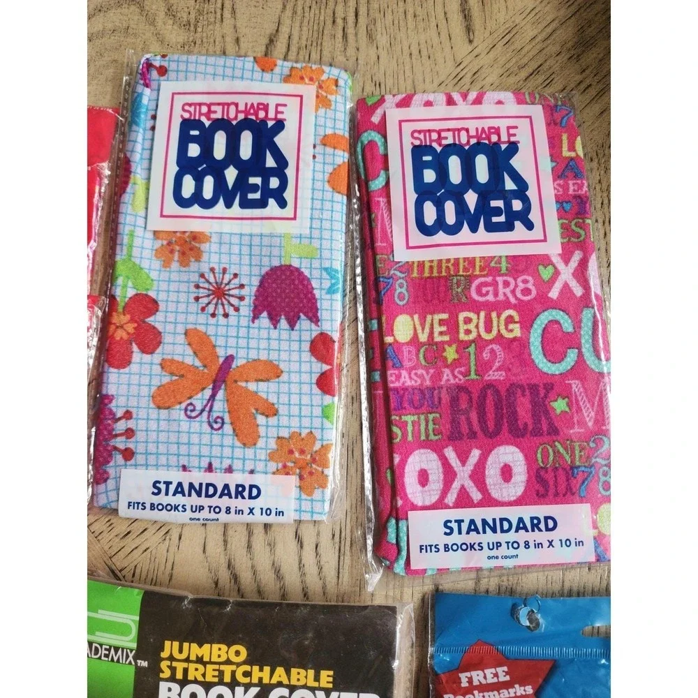 Vintage Book Covers Stretchable Peace Love Butterfly Rock Adorable Lot Of 7 New